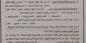 حل امتحان اللغة العربية للصف الثالث الإعدادي 2025 بالفيوم.. جمع نفس - عرب بريس