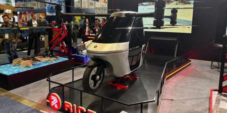 Rictor Skyrider X1 مشروع دراجة نارية تتحول إلى طائرة مروحية #CES2025 - عرب بريس