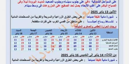 «الأرصاد» تكشف حالة الطقس غدا.. ارتفاع درجات الحرارة على أغلب الأنحاء - عرب بريس