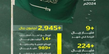 السيولة في الاقتصاد السعودي تنمو خلال عام بأكثر من 275 مليار ريال بنهاية نوفمبر 2024م - عرب بريس