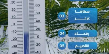 طريف وحائل تسجلان أقل درجة حرارة بالمملكة - عرب بريس