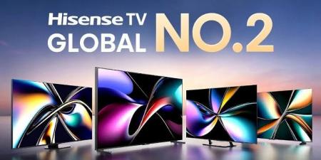 Hisense تحافظ على مركزها كثاني أكبر علامة تجارية للتلفاز عالميًا للعام الثالث على التوالي - عرب بريس