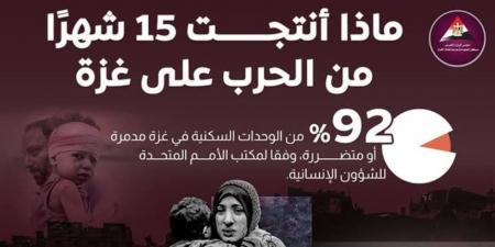 «معلومات الوزراء»: 95% من سكان غزة نزحوا خلال 15 شهراً من العدوان الإسرائيلي.. ومصر تؤكد عدم الاستغناء عن «أونروا» لمرحلتي التعافي والإعمار - عرب بريس