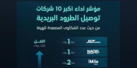 هيئة النقل تصدر مؤشر أداء أكبر 10 شركات لتوصيل الطرود البريدية من حيث عدد الشكاوى - عرب بريس