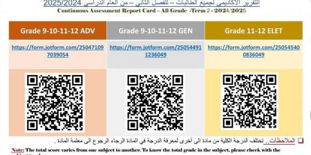مدارس: نتائج الطلاب في التقويم الأول للفصل الثاني عبر "الباركود" - عرب بريس