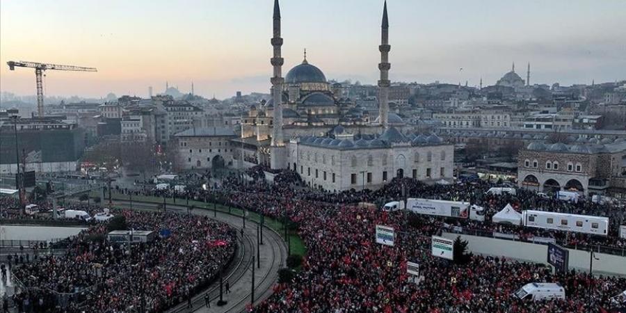 تركيا.. مئات الآلاف يحتشدون في إسطنبول دعما لفلسطين - عرب بريس