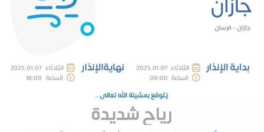 الأرصاد:رياح شديدة وارتفاع للأمواج قبالة سواحل مدينة جيزان وجزر فرسان - عرب بريس