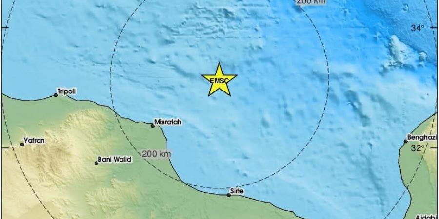 هزة أرضية بقوة 4.2 درجة تضرب شمال شرق مصراتة - عرب بريس