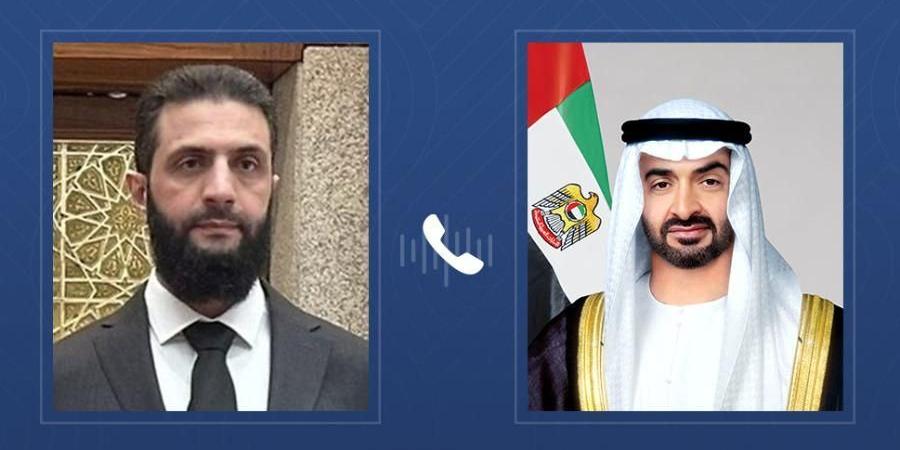 محمد بن زايد يؤكد خلال اتصال تلقاه من الشرع موقف الإمارات الداعم لتحقيق تطلعات الشعب السوري - عرب بريس