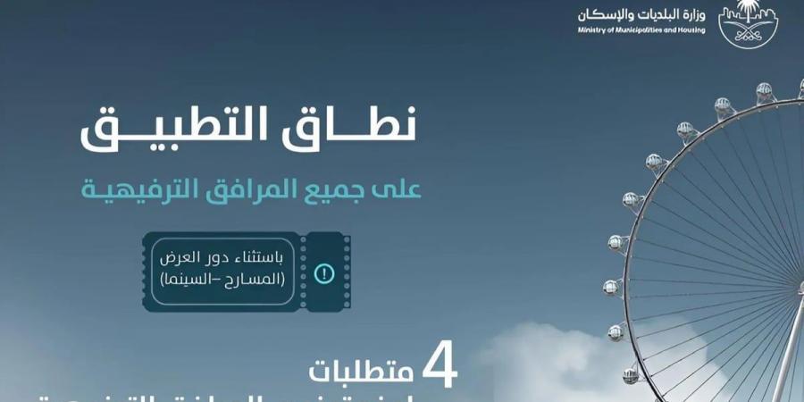 "الموقع والمساحة والنشاط".. "البلديات" تصدر الدليل المحدث لاشتراطات المرافق الترفيهية - عرب بريس