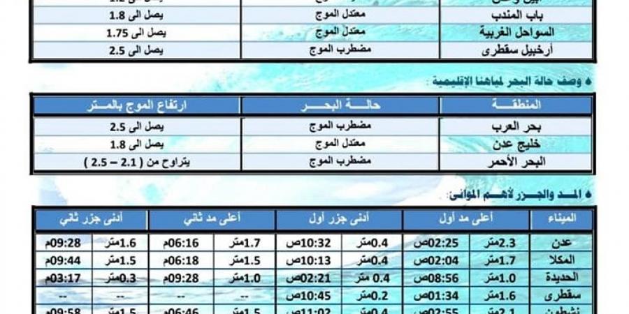 النشرة الجوية في اليمن الجمعة 24/1/2025.. طقس شديد البرودة وأمطار - عرب بريس