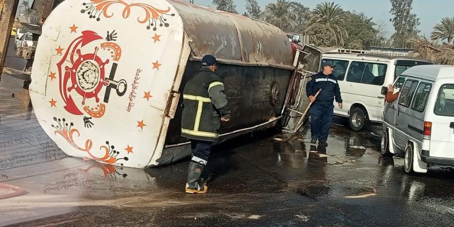 انقلاب سيارة مواد بترولية بطريق بلبيس/ العاشر - عرب بريس